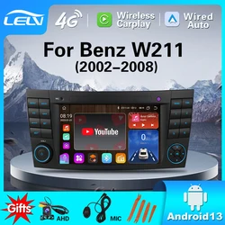 LELV 7inch Touch Screen MP3 Car Multimedia For Benz E-Class W211 2002-2008 Android Radio carplay