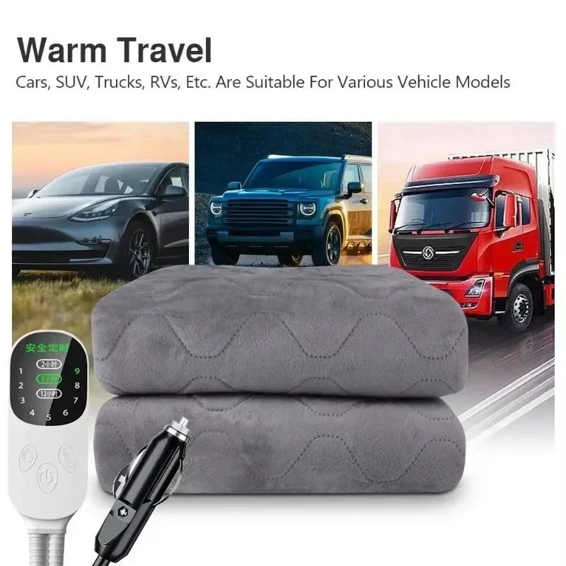 12V Car Heating Blanket Auto Sleeper Warm Heater for Camping Trucks Off-road Vehicles Heated Blanket Seats Heater Warm Heater