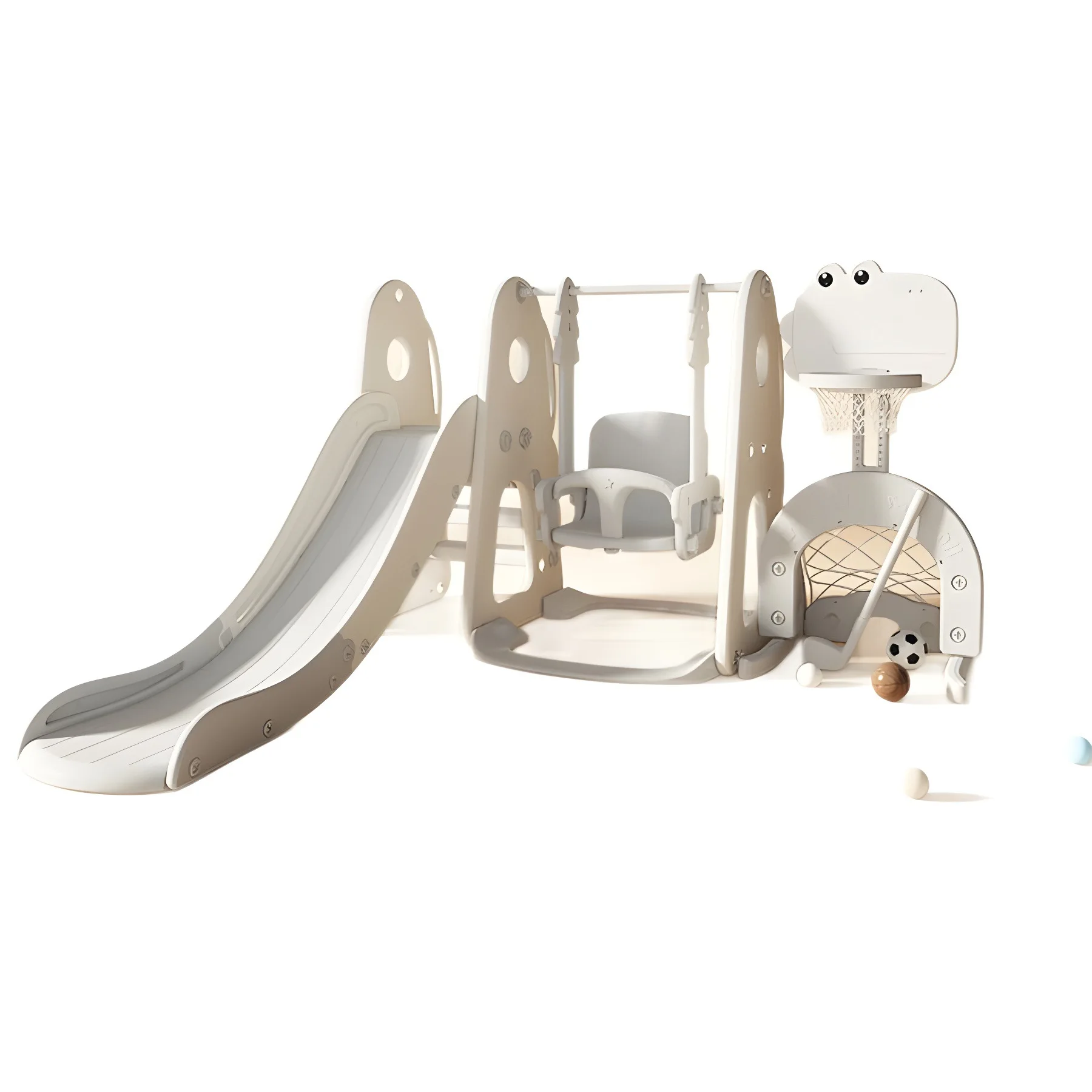 Babypods Kids Extended Large Slide | Household Baby Slide Swing Combo | Indoor Playground Toy