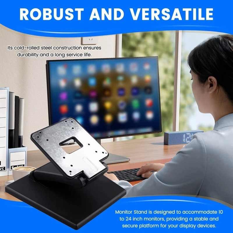 Desktop Monitor Holder 10-24Inch Monitor Stand Portable Adjustable Folding Support