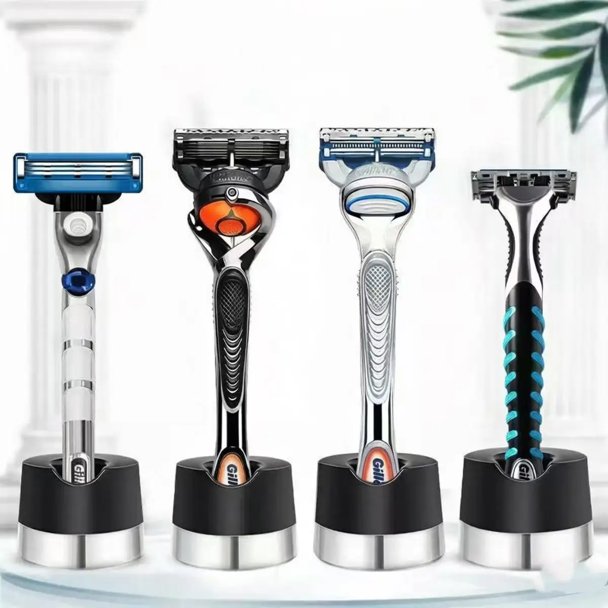 Magnetische basis afvoerstandaard voor Gillette scheermesjes