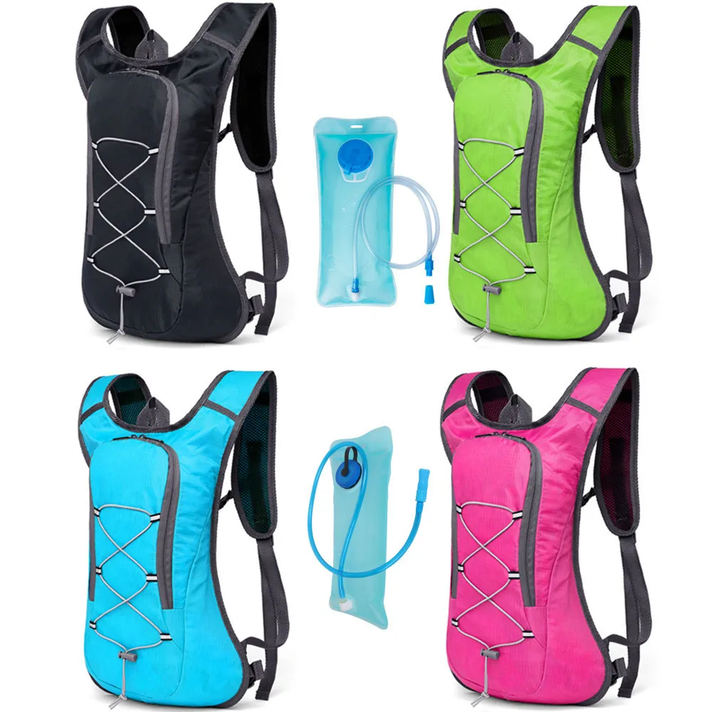 

New Cycling Water Bag Hydration Backpack Bicycle Riding Running Bag Water Bladder Container 2L Reflective Pack Backpack