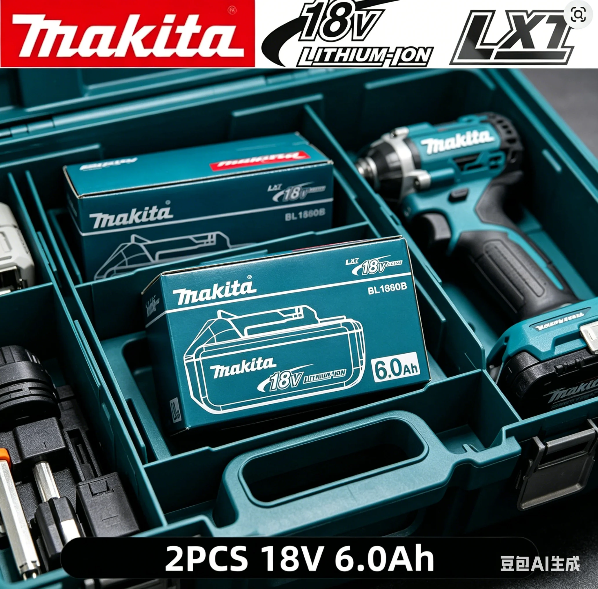 

Makita Upgraded BL1860 Rechargeable Battery 18V 6Ah Lithium for Makita 18V Battery BL1840 BL1850 BL1830 BL1860B LXT 400