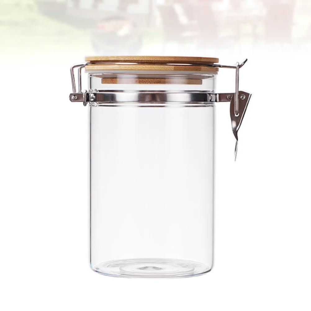 

800Ml Seasoning Storage Jar Transparent Glass Food Container Airtight Kitchen Pantry Organizer for Grains Nuts Tea Coffee Beans