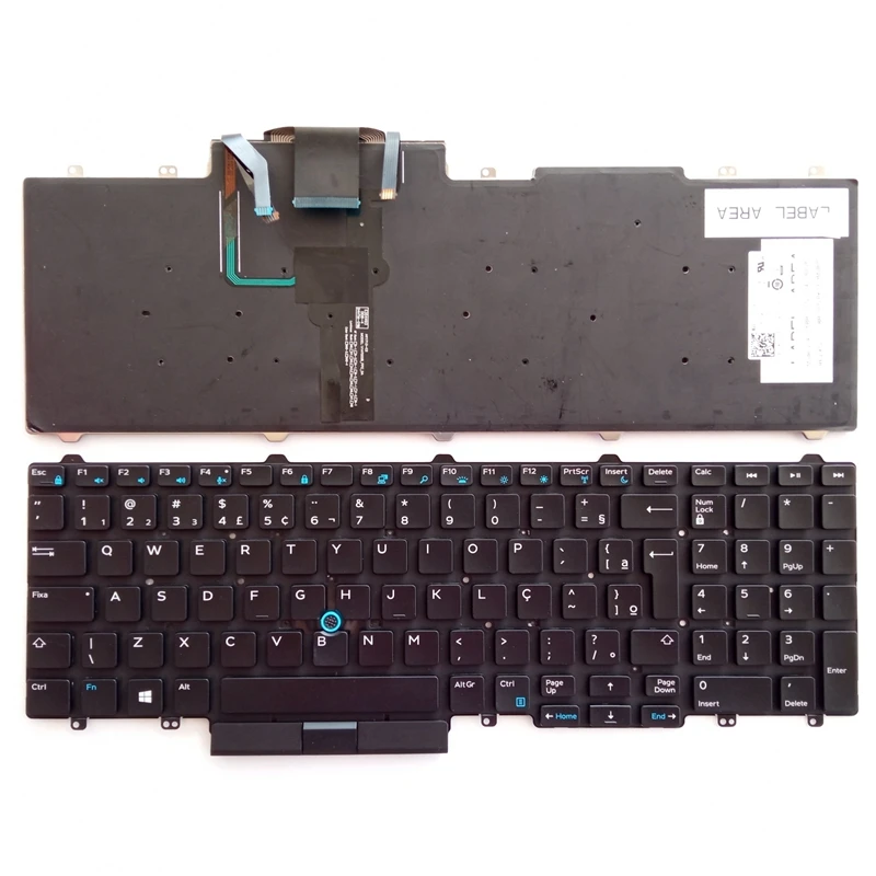 Imagem -01 - Teclado br e sp para Dell Latitude Luz de Fundo para Dell Latitude E5550 E5570 E5580 E5590 M3510 M7510 M7720 M7520 3510 7510 7710 7720 3520 P53f teclado br e sp para dell latitude luz de fundo para dell latitude e5550 e5570 e5580 e5590 m3510 m7510 m7720 m7520 3510 7510 7710 7720 3520 p53f 01