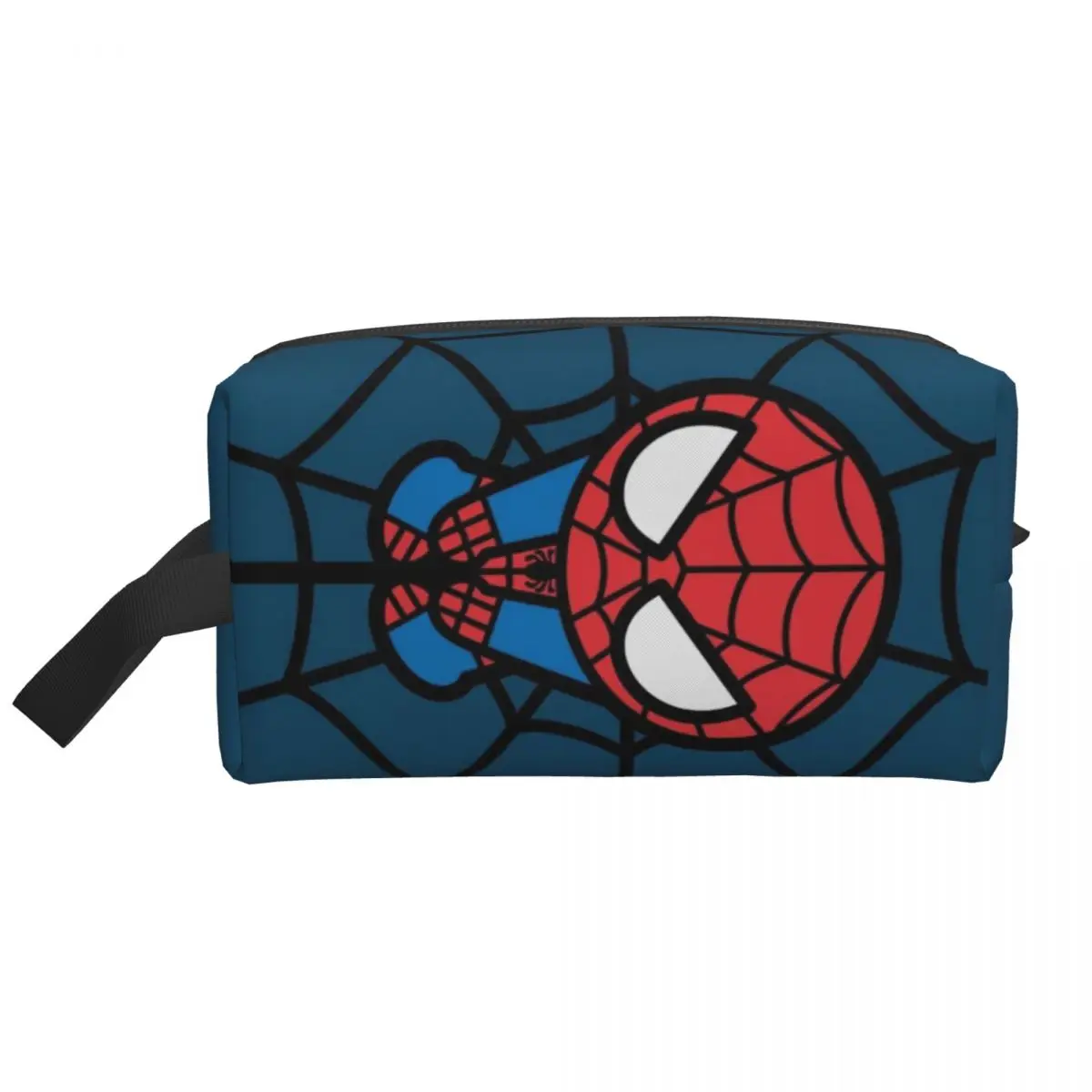 Custom Kawaii Spider Man Hanging borsa per il trucco capovolta per le donne Travel Cosmetic Organizer Cute Spiderman Storage borse da toilette