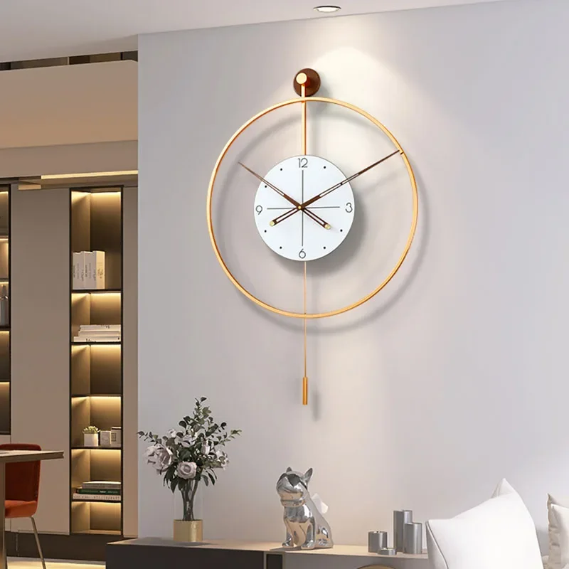 Nordic Modern Design Wall Clock Quiet Minimalist Silent Wall Clock Fashion Simple Metal Hanging Orologio Da Parete Home Decor