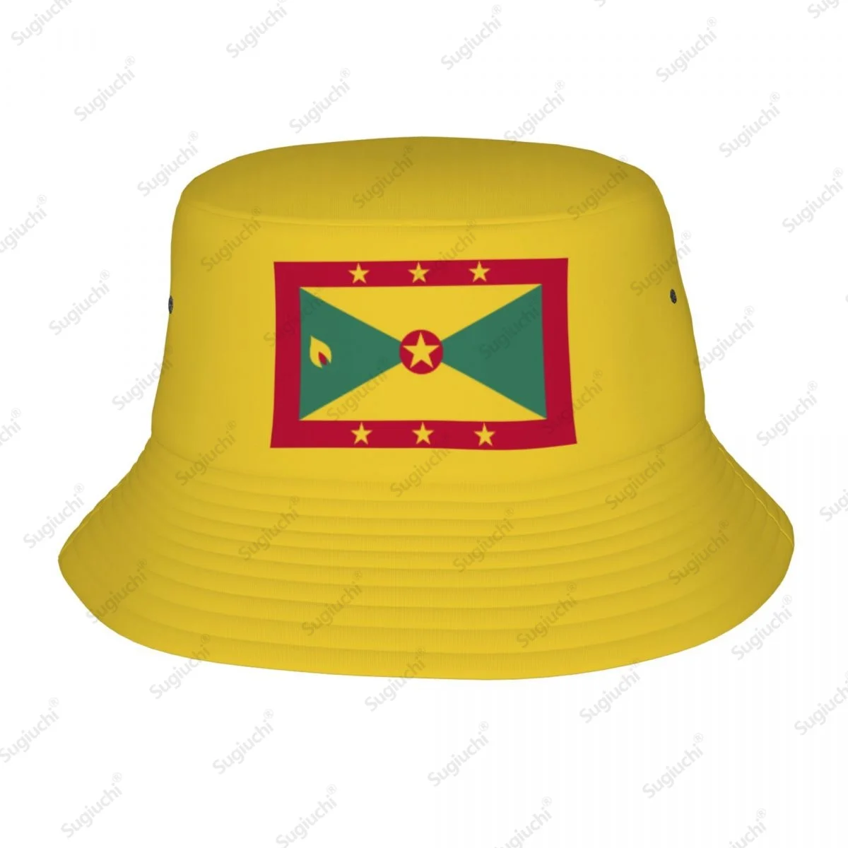 2025 Grenada 3D Flag Men Women Bucket Hat Outdoor Sun Protection Cap Breathable Mesh For Fisherman Camping Hiking