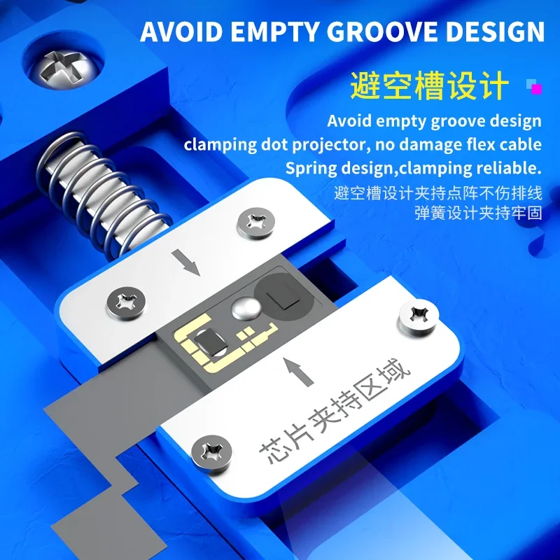 MECHANIC F-FIX Dot Projector Face ID Fixture per iPhone X-13ProMax Dot Projector Module saldatura Repair Steel Stencil Planting Tin