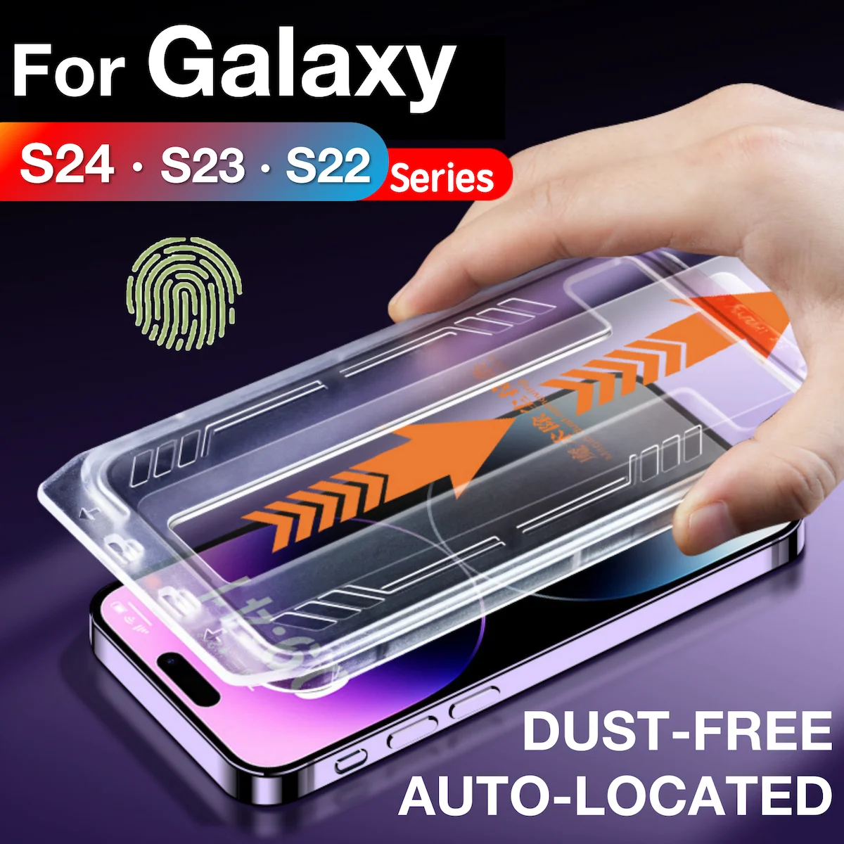 FOR Samsung Galaxy S24 S23 S22 Plus Ultra 5G Screen Protector Tempering Glass Phone With Install Kit Remove Explosion