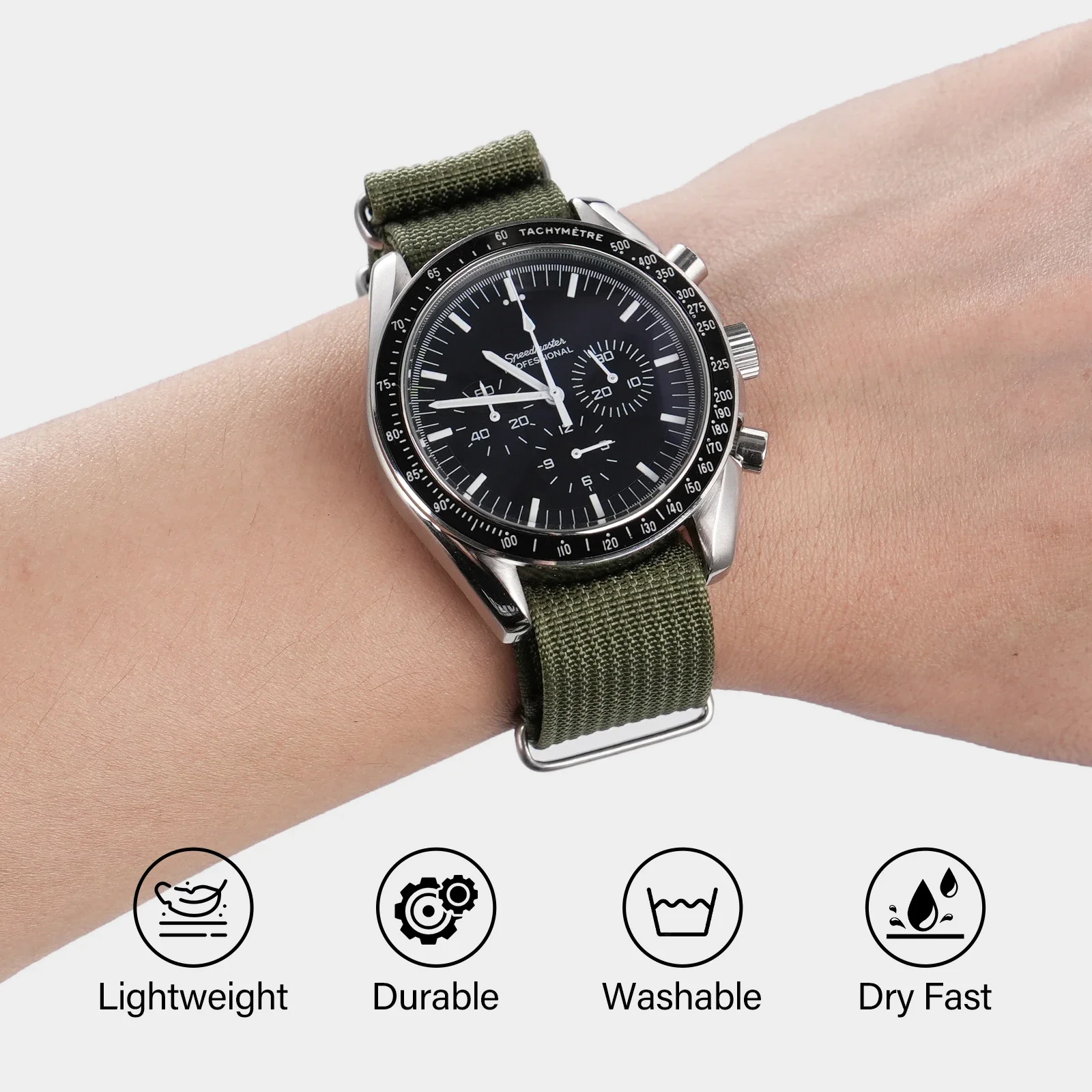 Bracelet de montre militaire en Nylon balistique avec boucle à ardillon unique 18mm 19mm 20mm 22mm bracelets de montre en Nylon de qualité supérieure pour hommes femmes cadeaux