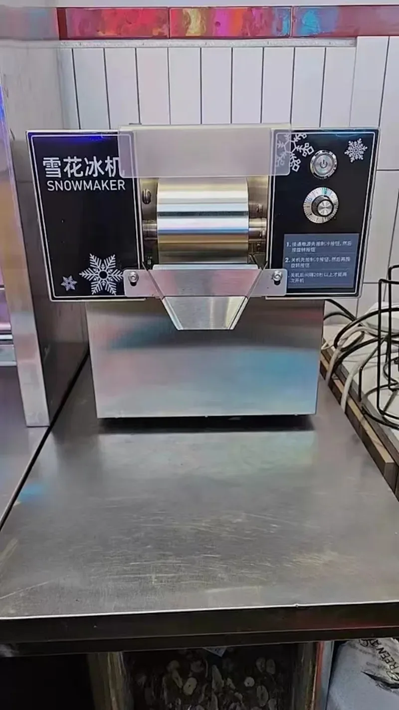 

Upgrade 60kg/24H Commercial Korea Bingsu Machine Air Cooling Snow Ice Maker Shaver Machine Snowflake Ice Machine Street Food