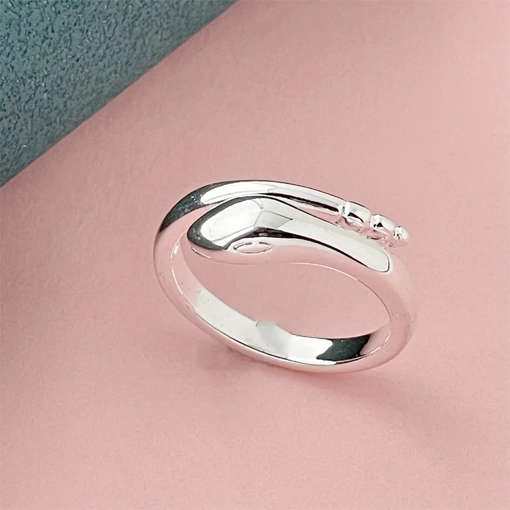 

Кольцо со змеей из стерлингового серебра 925 пробы Andara, мужские и женские кольца, персонализированный модный тренд, вечерние ювелирные изделия, подарок