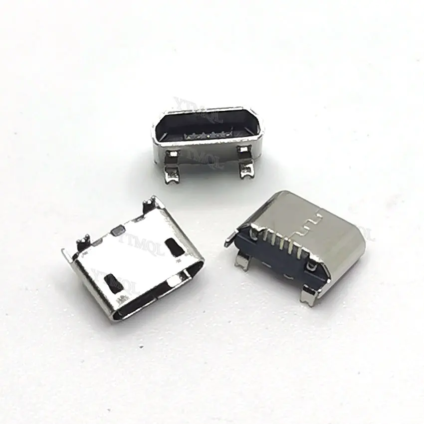 5-100PCS Micro 5 Pin Connector Female Socket USB 5P 90 180 Degree Vertical Patch Power Charging Port Jack Data Interface Jack