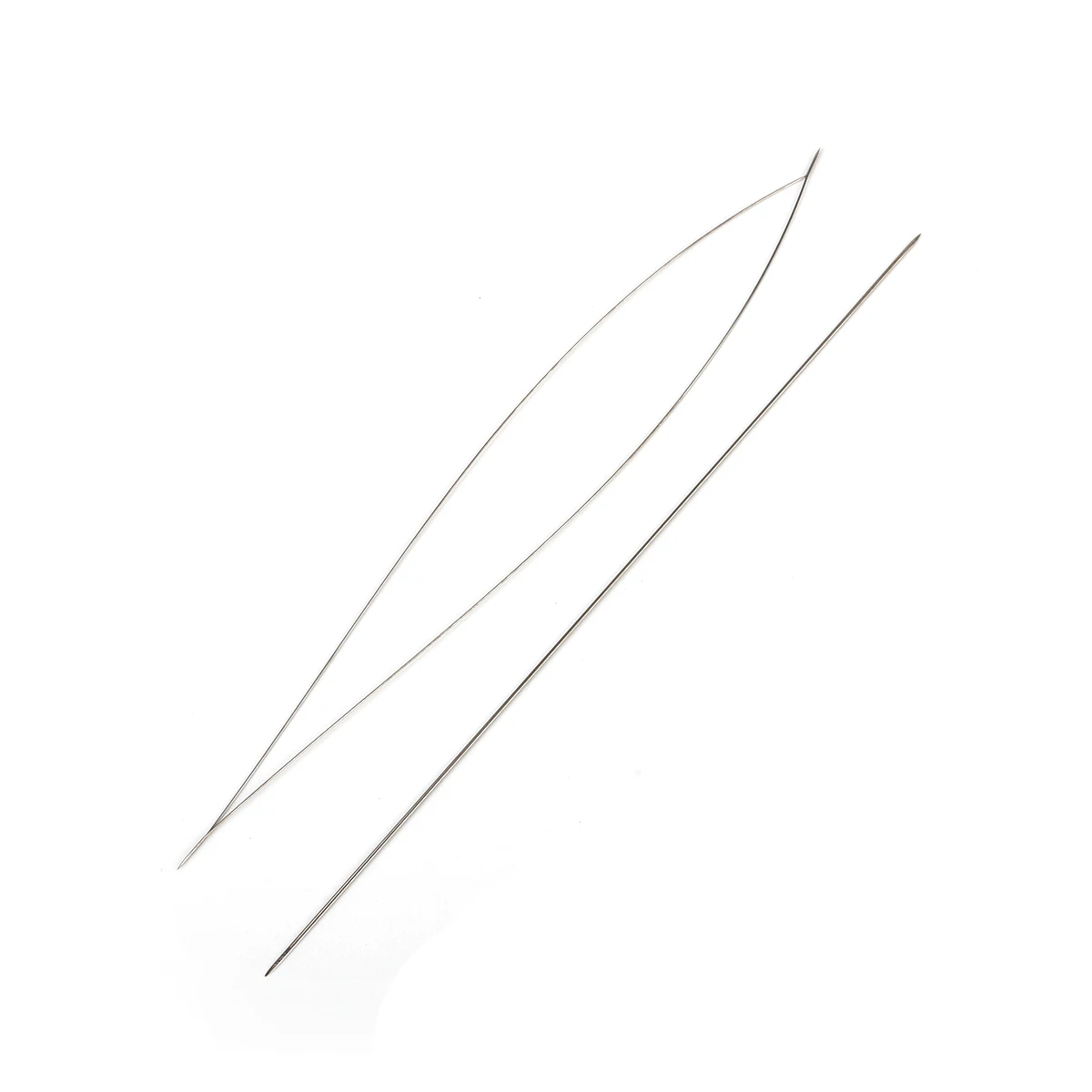 Stainless Steel 1Pcs Opening Curved Beading Needles Tools Pins For Bead Threading String Cord Easy DIY Jewelry Findings Making