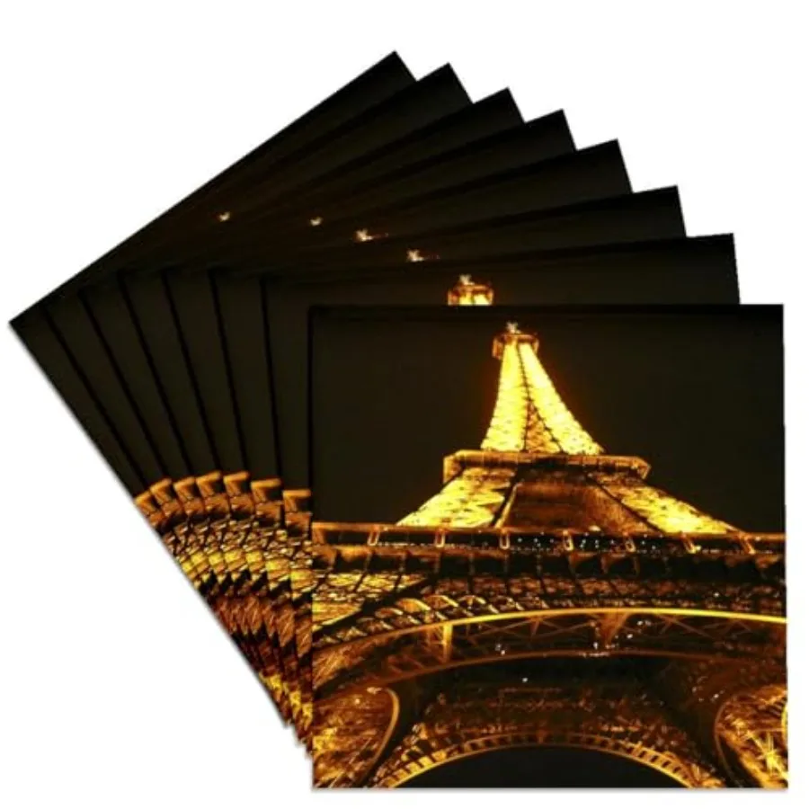 

CST_3160_4 Eiffel Tower Ceramic Tile Coasters Set of 8