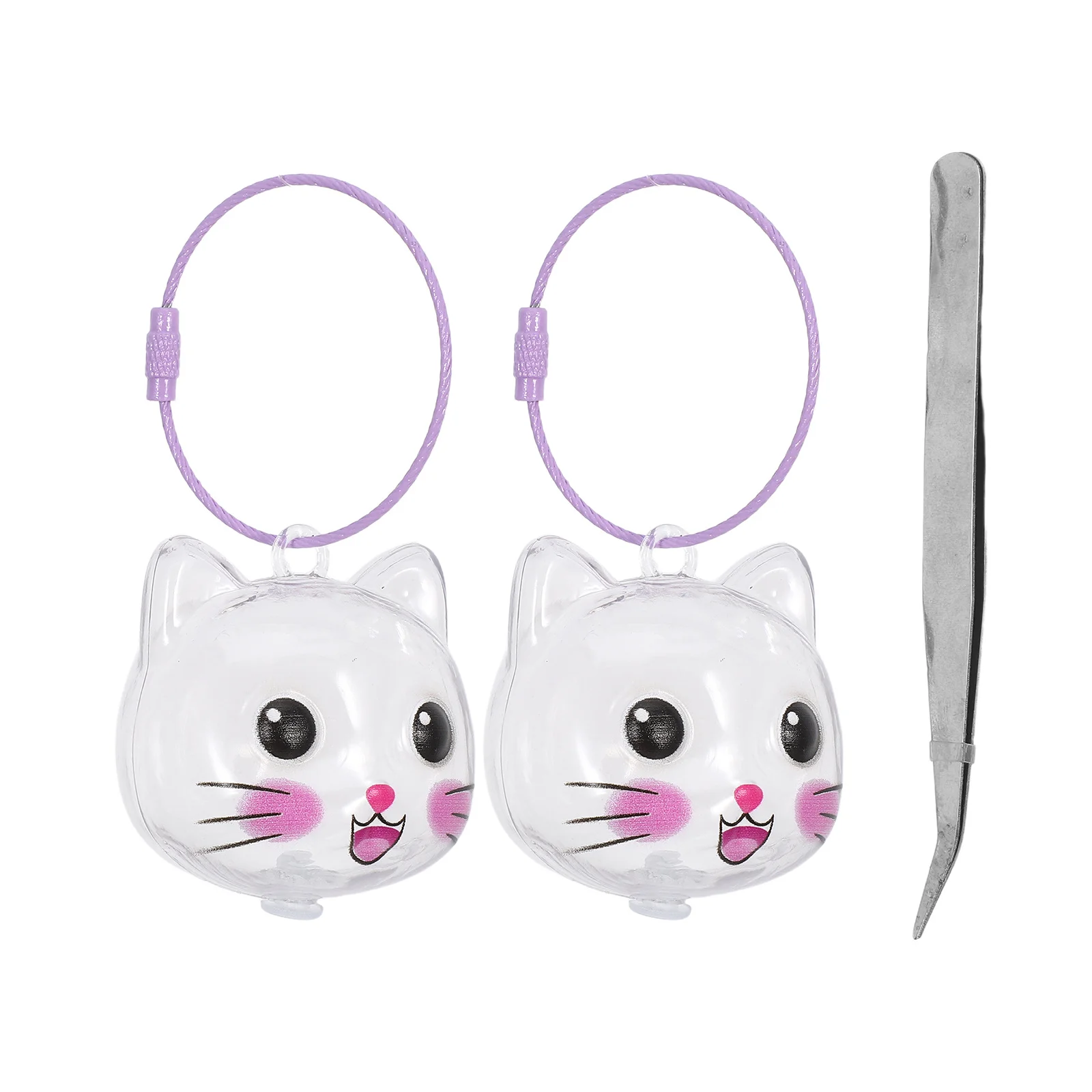 

3Pcs Transparent Pet Hair Storage Capsule Dog Hair Keyring Keepsake Bottle Pet Memorial Organizer Case for Commemoration Travel