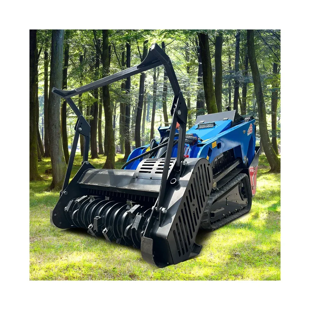 

Mini Skid Steer Loader Attachments Rotary Log Gapple, Rotary Plough, Trencher, Harley Harrow, Forestry Mulcher