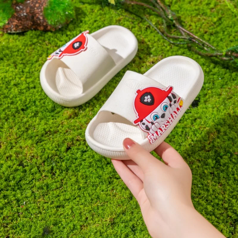 الكرتون باو باترول النعال للبنين بنات مطاردة الحمام بركة النعال عدم الانزلاق سميكة الوجه يتخبط Kawaii سكاي الأحذية الهدايا #3