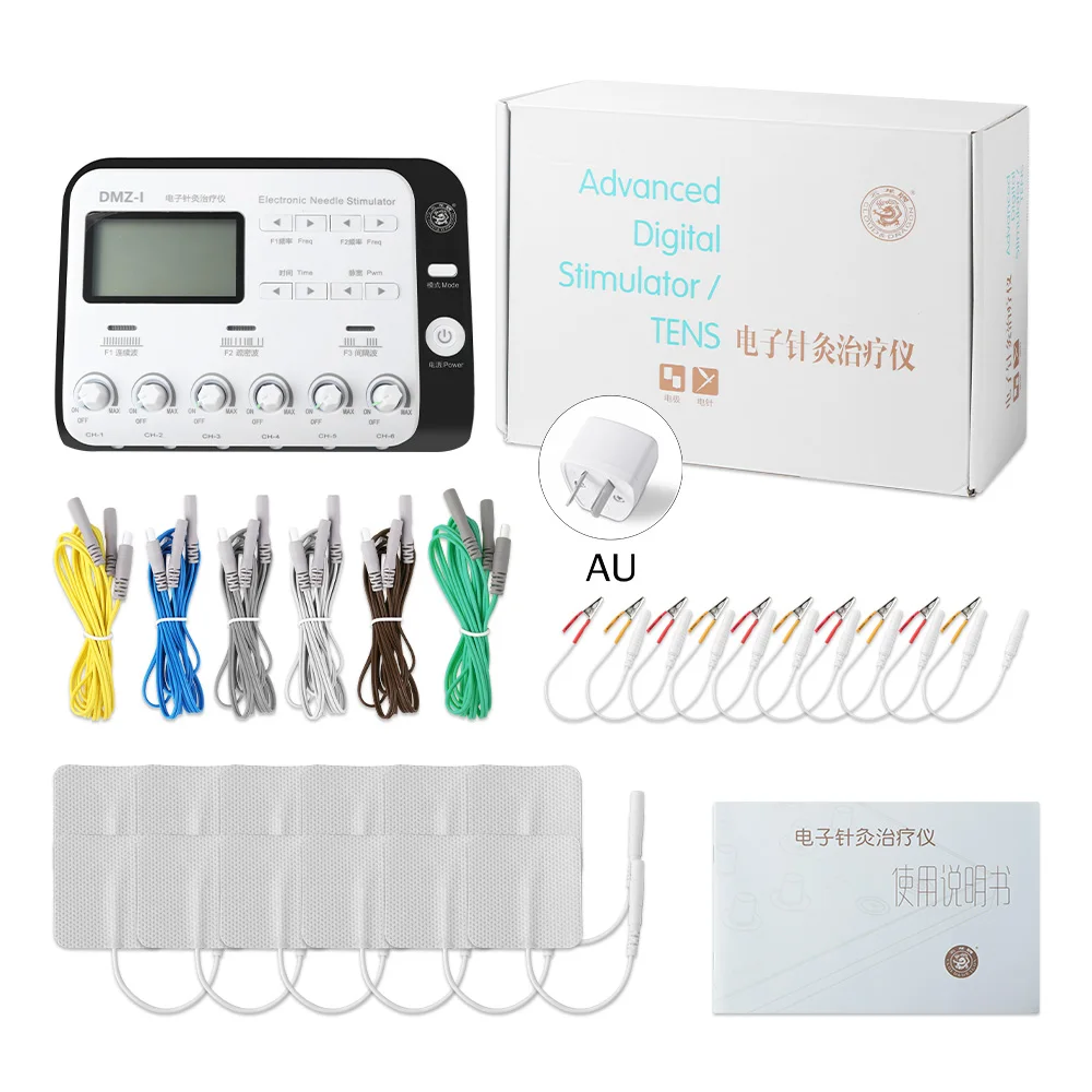 Aguja de acupuntura electroacupuntura de 6 canales de salida, estimulador muscular eléctrico, máquina TENS de fisioterapia, herramienta de masaje relajante