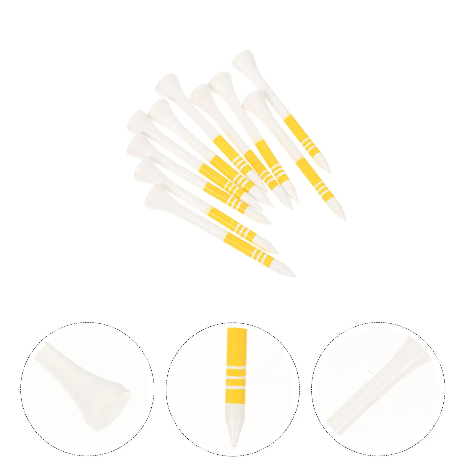 

10pcs Golfs Ball Tees Wooden Spikes Small Supplies Replaceable Professional Golfing Pegs Durable High Grade Practical