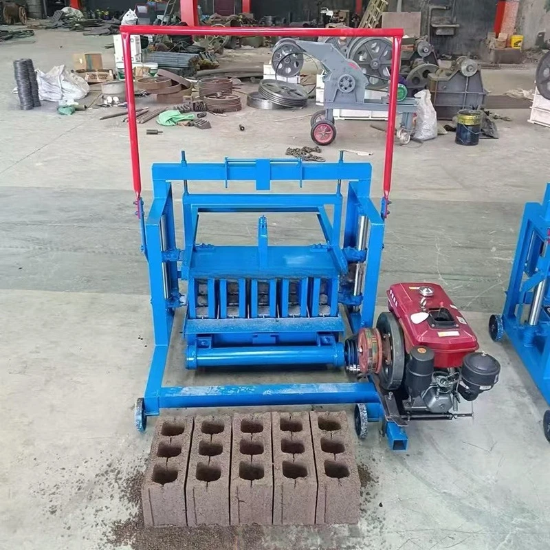 Diesel mobile egg laying small block machine manufacturing concrete block machine