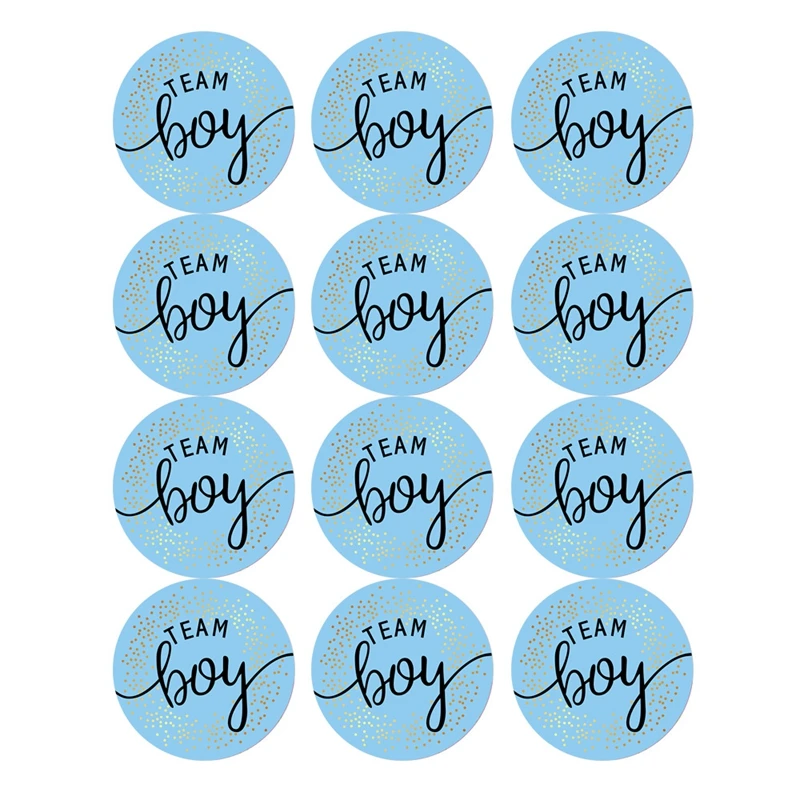 60/120pcs Team Boy Team Girl Stickers Boy or Girl Sticker for Gender Reveal Party Decoration Baby Shower Supplies Gift Box Label