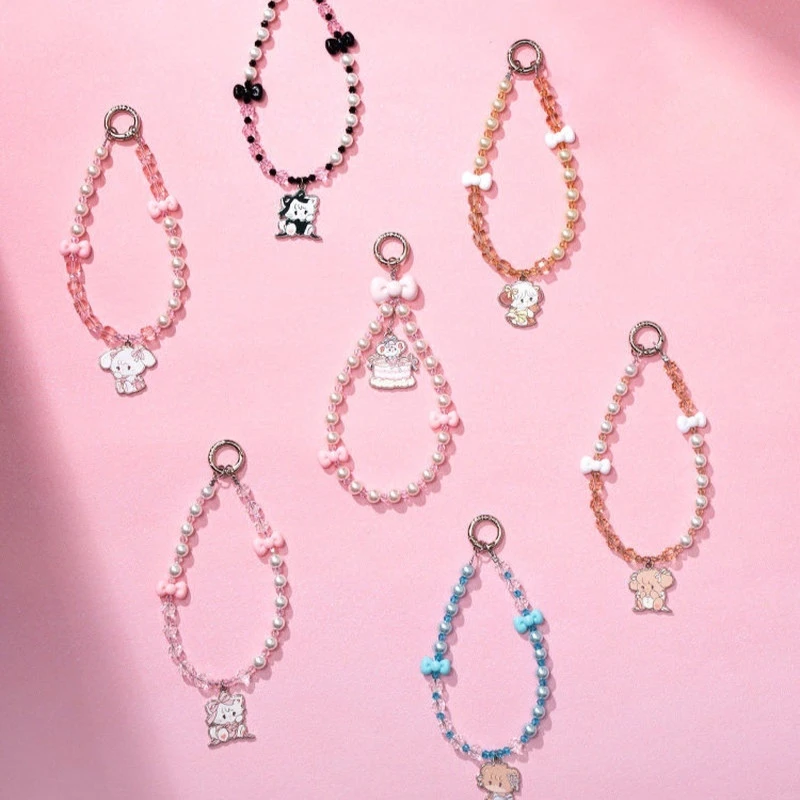 

Mikko Blind Box Mobile Phone Chain Sweetheart Bow Series Imitation Pearl Beaded Bag Pendant Decoration Mystery Box Gifts