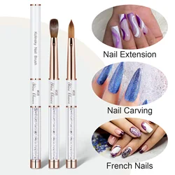 100% Kolinsky Sable Nail Acrylic Brush UV Gel Carving Pen Brush Liquid Powder Nail Drawing Nail Brush Acrylic Powder