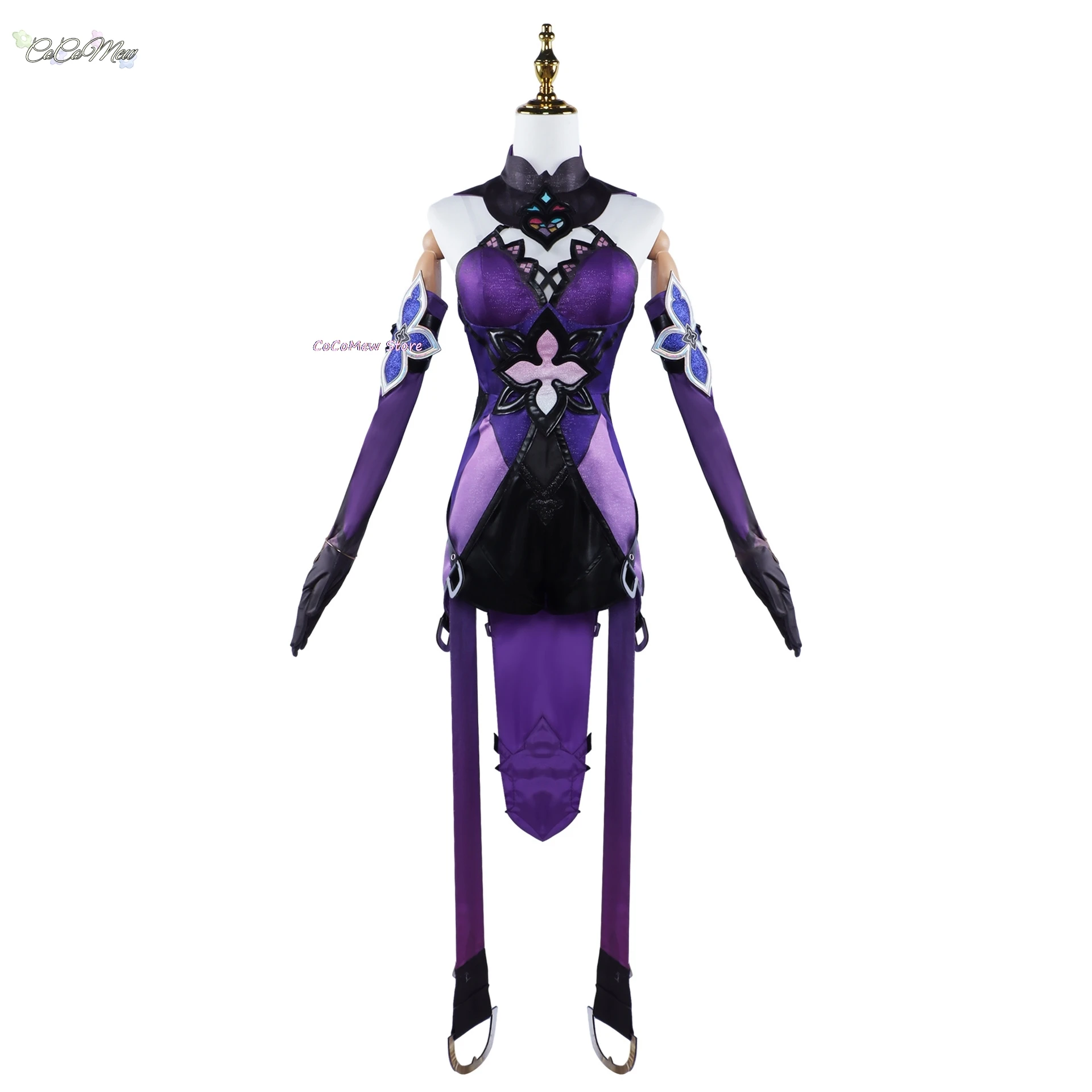 Disfraz de Cosplay de Black Swan para hombres, uniforme de carnaval, peluca de Anime, trajes de personaje de juego, Honkai Star Rail