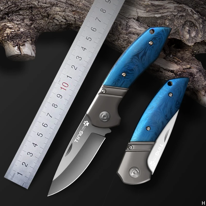 Portable folding knife multi-function knife outdoor camping folding knife fruit knife FX9195