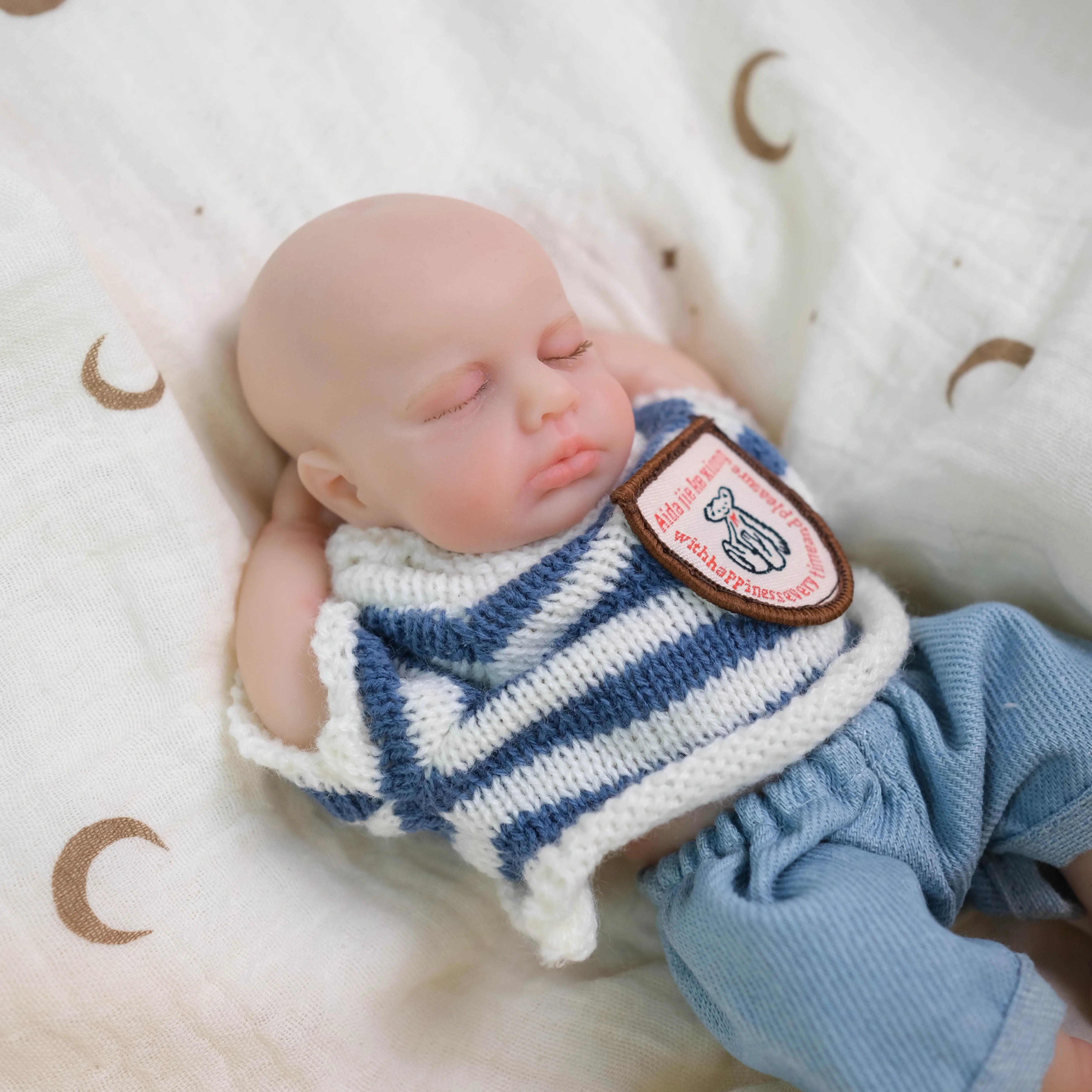 

NPK 8 дюймов, большое количество, однотонная, супер мягкая, эластичная, силиконовая, мини-Loulou Boy, ручная роспись, Reborn, детская коллекционная художественная кукла