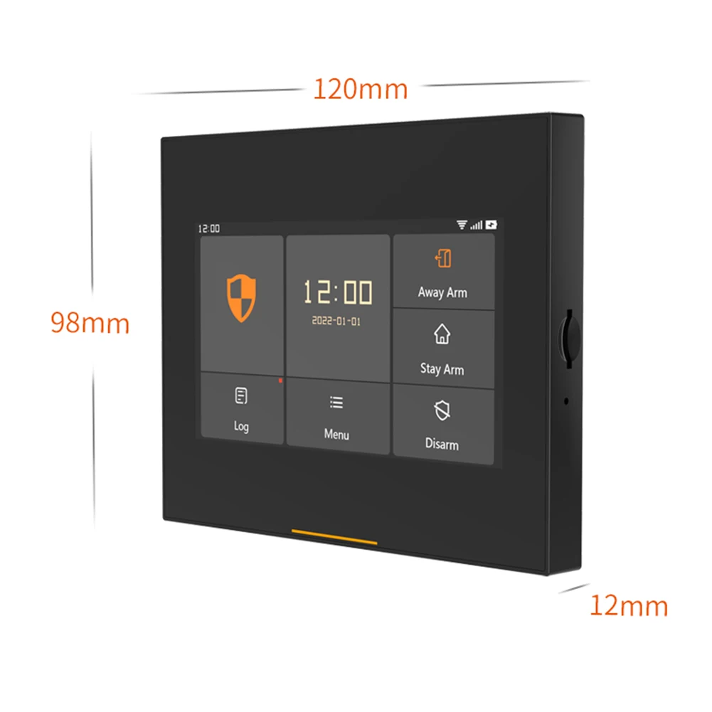 HD Full Screen H501 Wireless Alarm Panel WiFi GSM Alarm System Kits Control with TUYA Smart Life APP Family Safety Protection