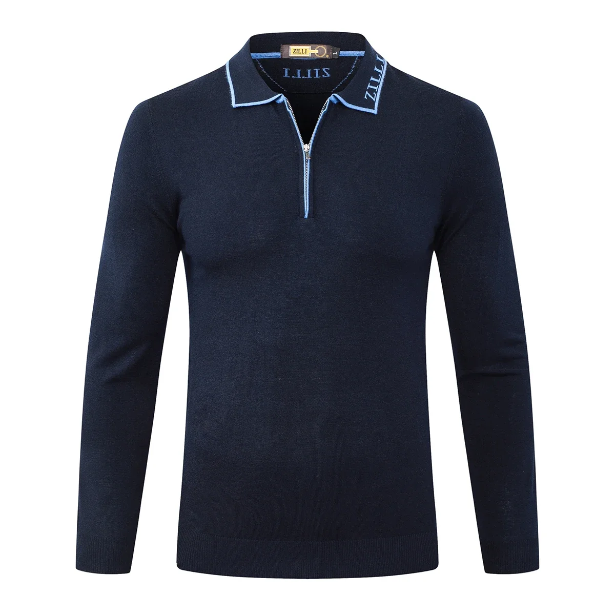 DIKU-suéter de lana CPTG para hombre, suéter cálido informal con cremallera bordada, tejido elástico de alta calidad, talla grande, M-5XL, 2024, novedad de 2025