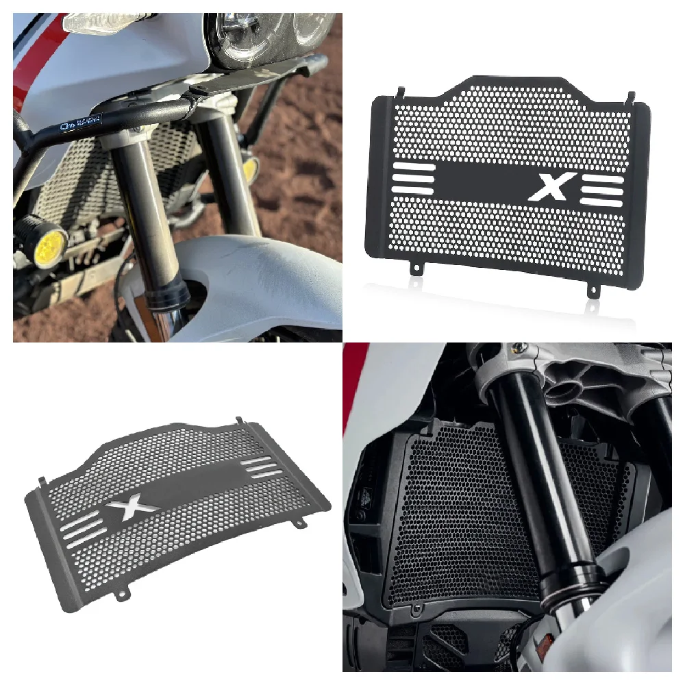 

Fits for Ducati DESERTX Adventure Desert X ADV 2023 2024 2025 Motorcycle Radiator Guard Front Cooler Logo Grille Protector Cover