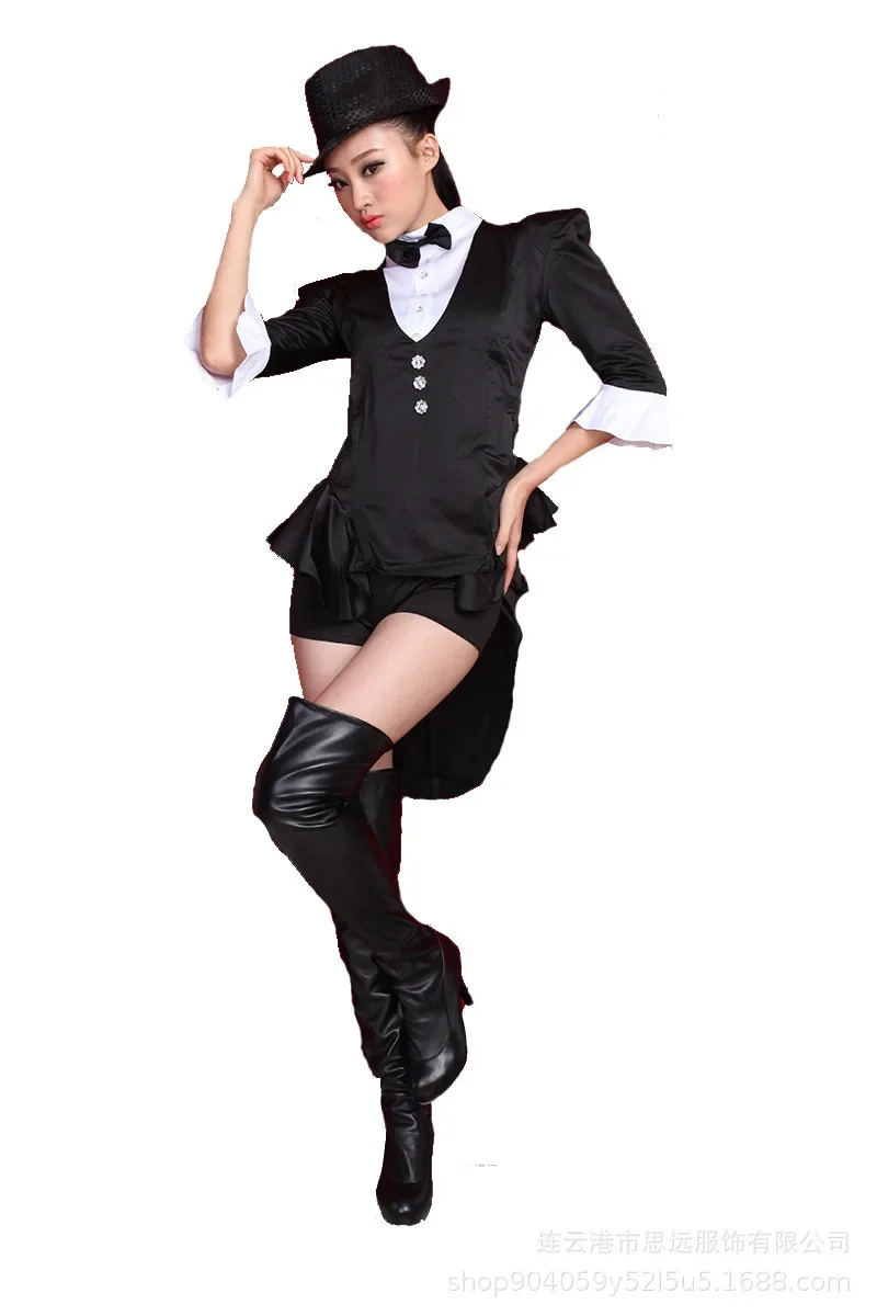 2025s Noire، Costume de Magicien 303، pour Bar، Discothque، Depart de brev، Vêtements de Spectacle، 1 Ensemble/Lot