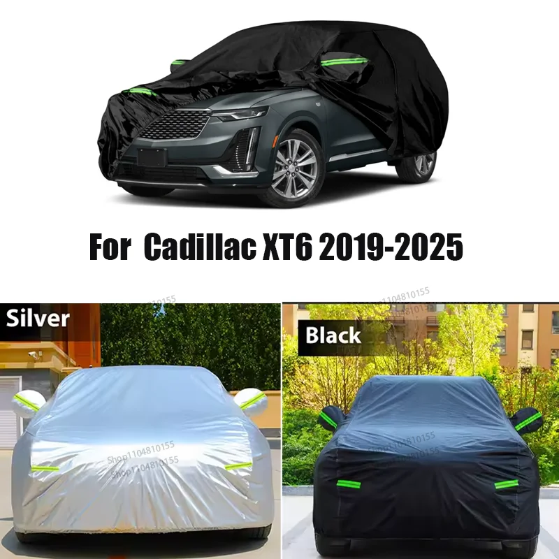 

210T Waterproof Car Covers Custom Fit for Cadillac XT6 2019-2025 All Weather Snow Rain Dust Hail Protection