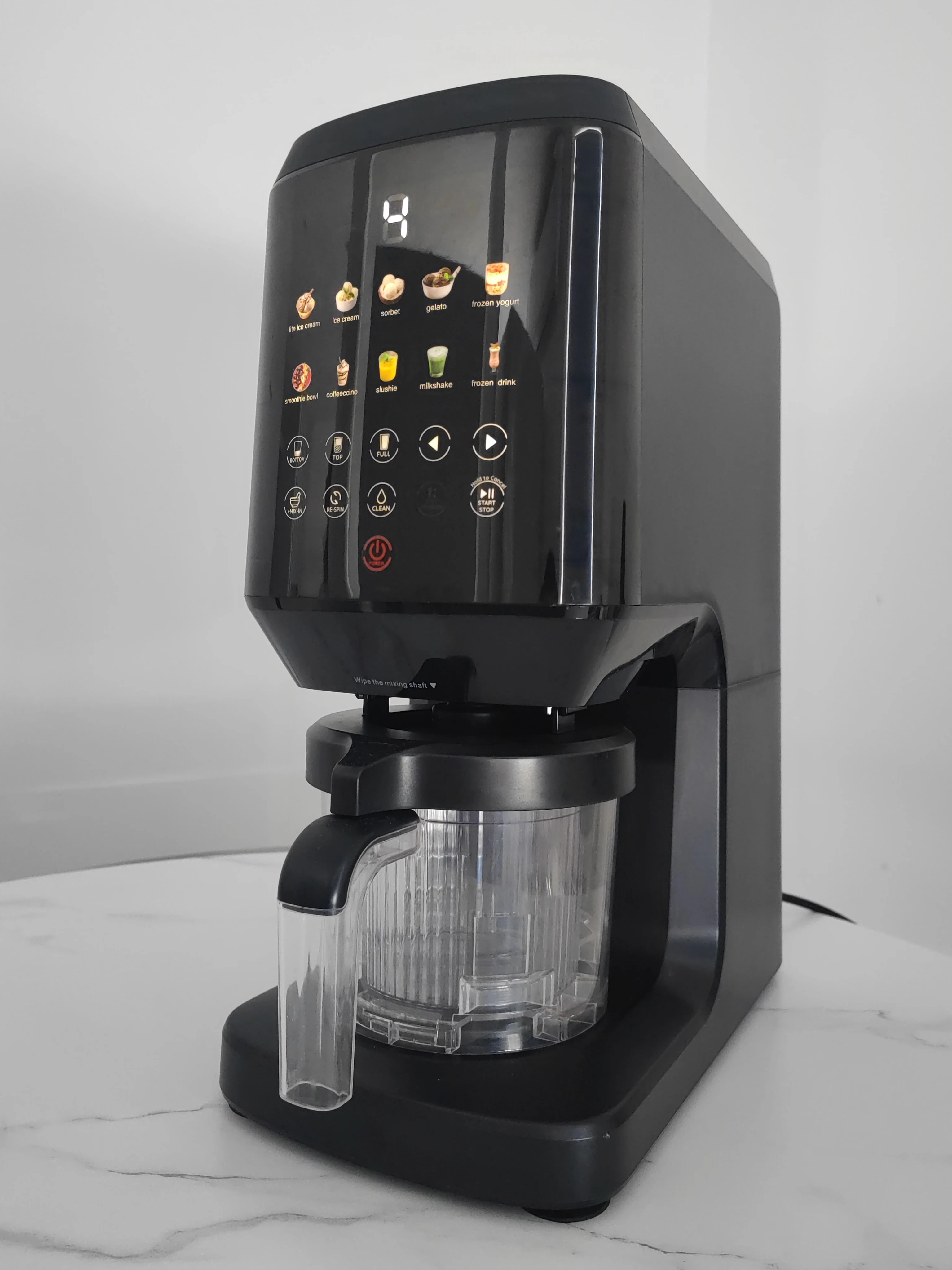 Ice Cream Maker Mix-ins Milkshakes Sorbet Smoothie Bowls More 7 One-Touch Programs 800W Electric Automatic Plastic Household