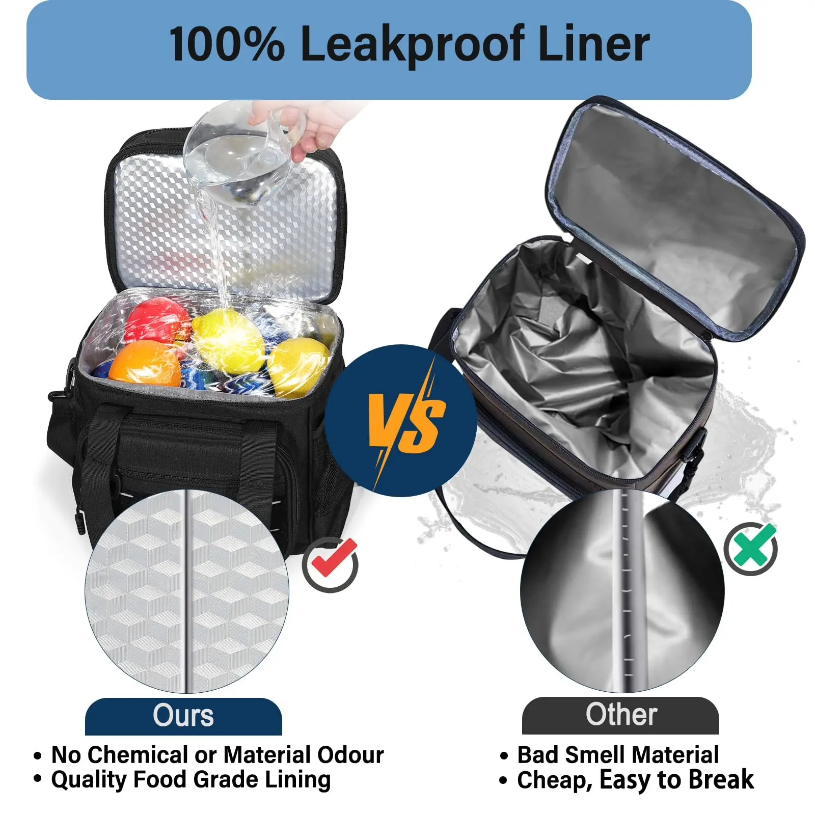 

Большая термосумка для обедов 16 л, тактическая сумка-холодильник для взрослых для поездок на природу