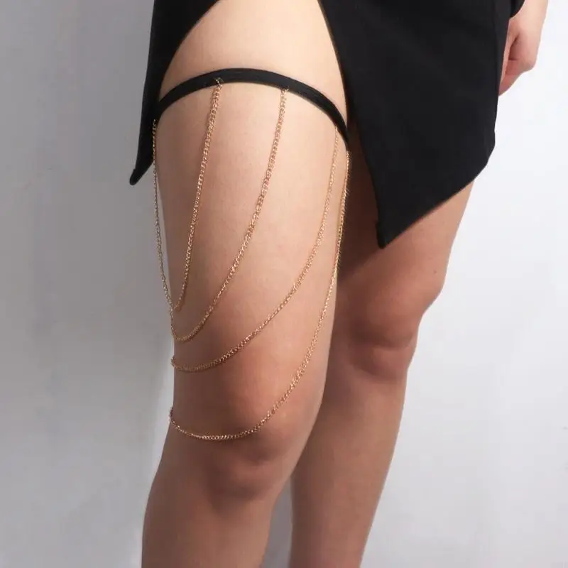 Catena multistrato Catena per gamba Catena per corpo sexy estiva per coscia Gioielleria per l'uso quotidiano 49MB