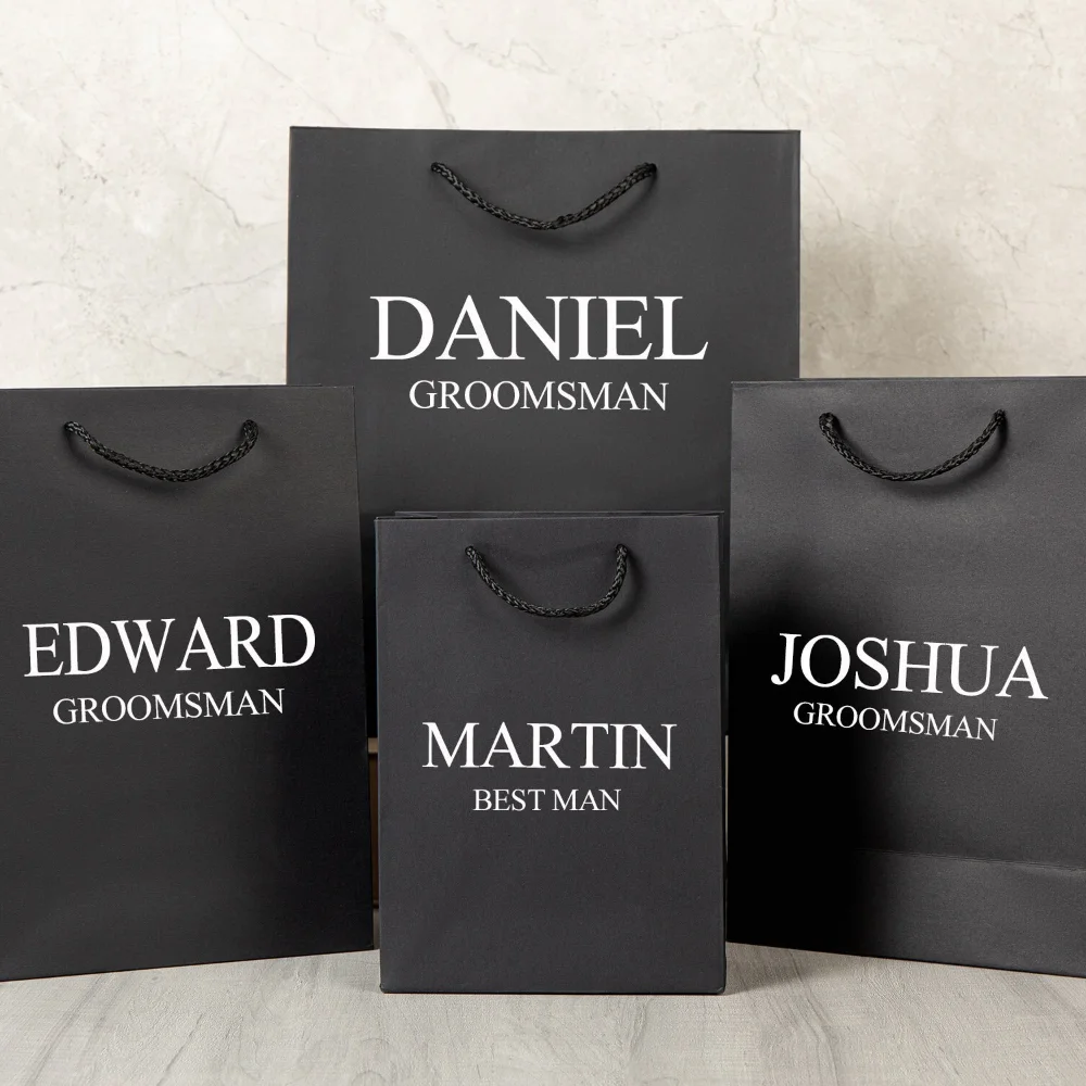 

Personalized Groomsmen Gift Bag Wedding Favor For Guest Custom Name Bridesmaid Proposal Party Decor Christmas Bachelorette Party