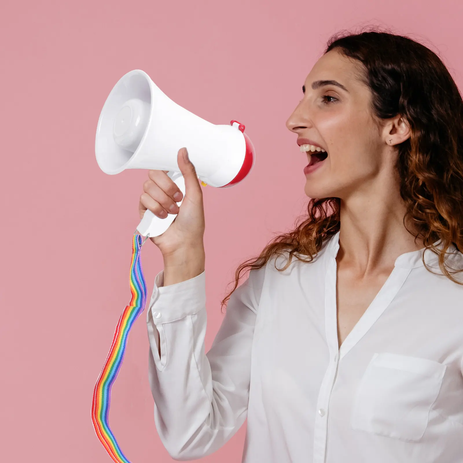 

Портативный мегафон-усилитель голоса для преподавания, выступлений, использования в школах и торговых центрах, пластиковый громкоговоритель