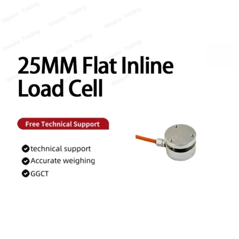 

25mm High-Precision Inline Load Cell Miniature Compression and Tension Load Cell for Impact Force Measurement Industrial Testing