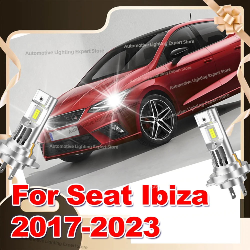 

2x 30000LM светодиодная лампа для фар Canbus 6000K с вентилятором для Seat Ibiza 2017 2018 2019 2020 2021 2022 2023