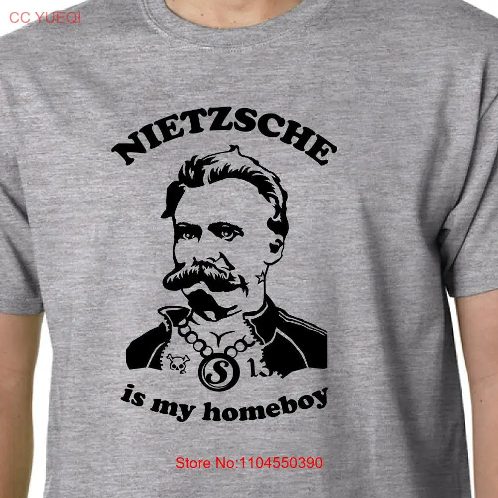 

Футболка Nietzsche Is My Homeboy Philosophy Geek Funny Quote Plato Freud Marx с длинными или короткими рукавами