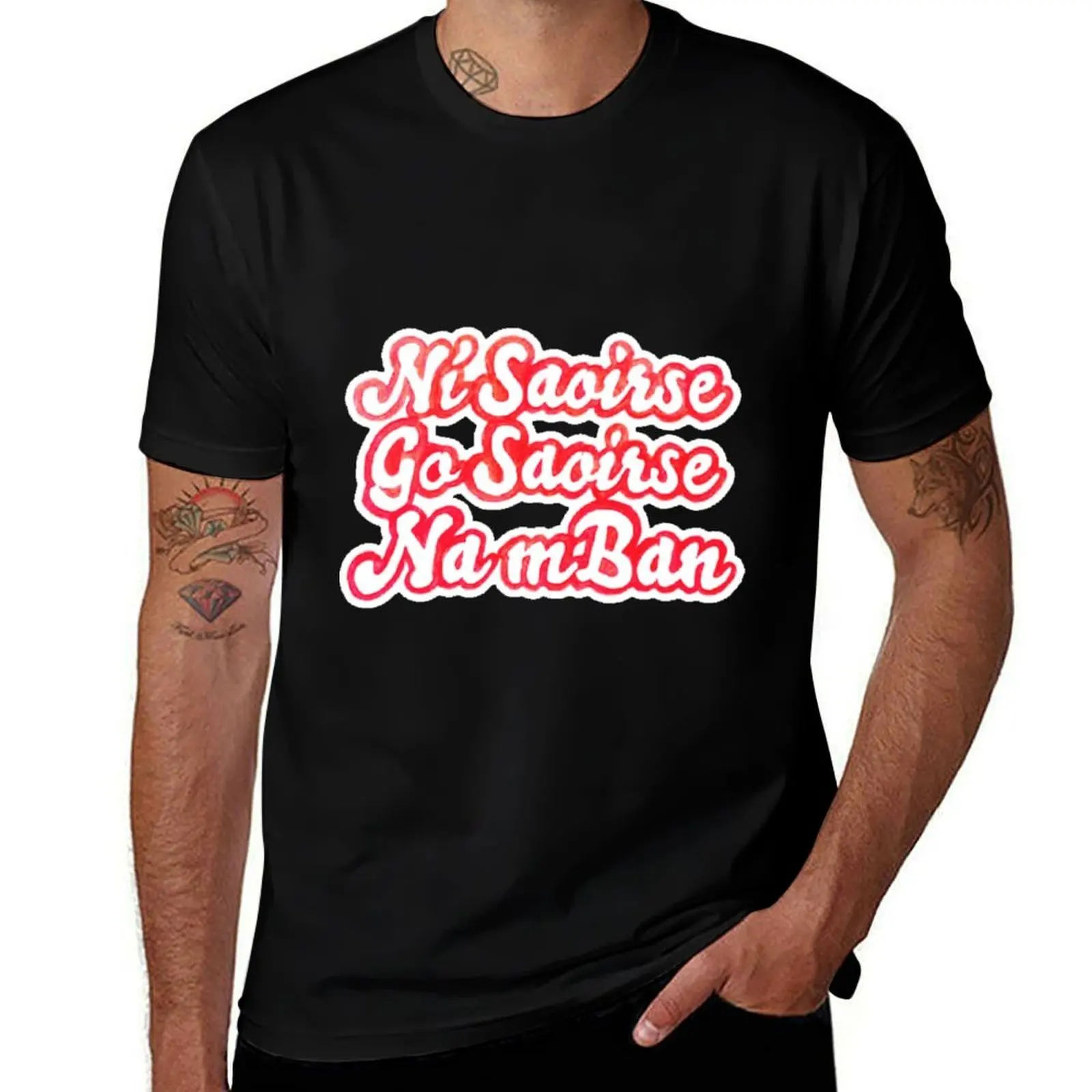 Ní saoirse go saoirse na mBan T-Shirt Art Pattern Printed Casual Top T-Shirt