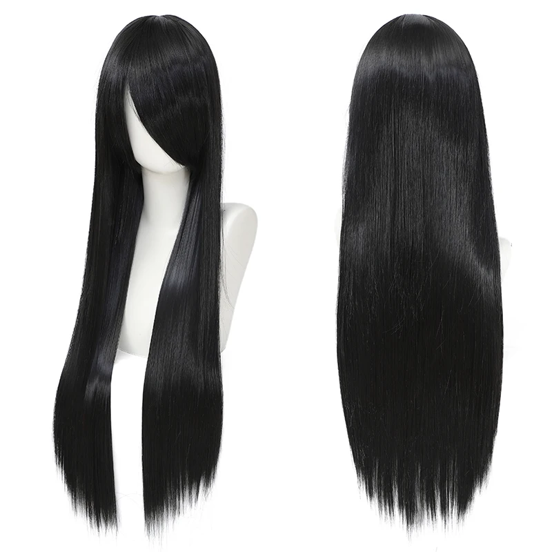 Cos Wig, Daily Colorful, Versatile Long Straight Hair, Anime, European and American Synthetic Fiber Wig Cover, 80cm