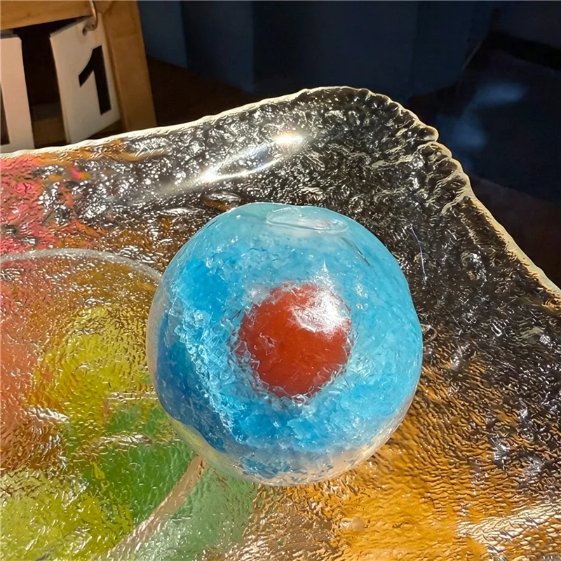 Fruit Slush Handmade Squishy Ball Strawberry Kiwi Freezable Freezer Ice Slush Crunch Texture ASMR Squeeze Toy Autism ADHD Toy