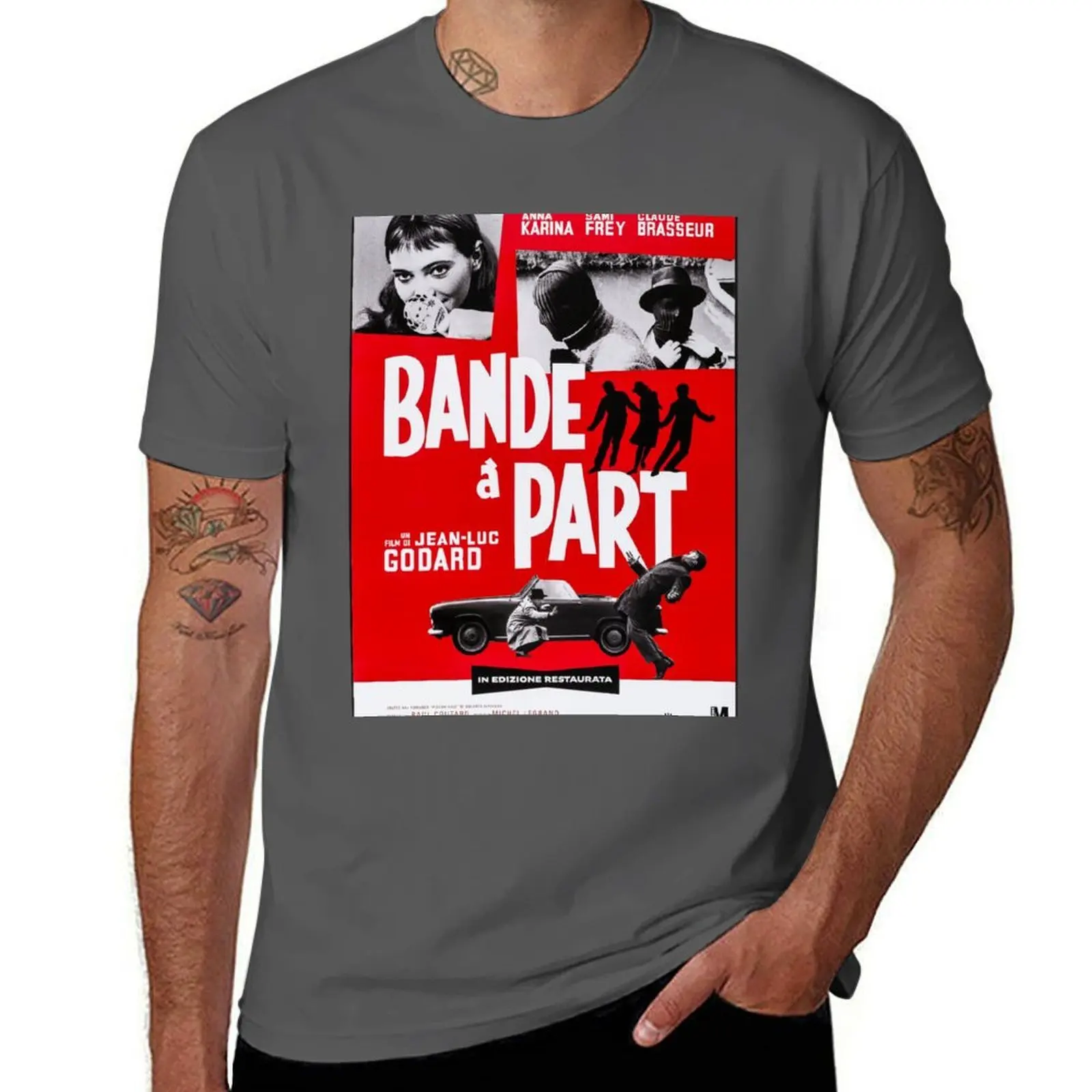Bande A Part - Jean-Luc Godard / Anna Karina / Sami Frey / Brasseur Camiseta básica de manga corta para hombre