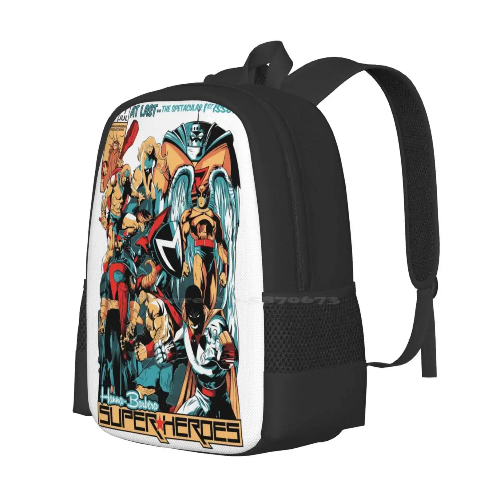 Hanna-Barbera Super Heroes Hot Sale Schoolbag Backpack Fashion Bags Captain Caverman Frankstain Jr Herculoids The Impossibles